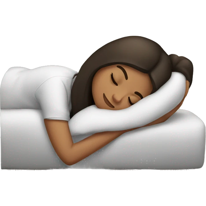 Brunette girl sleeping emoji