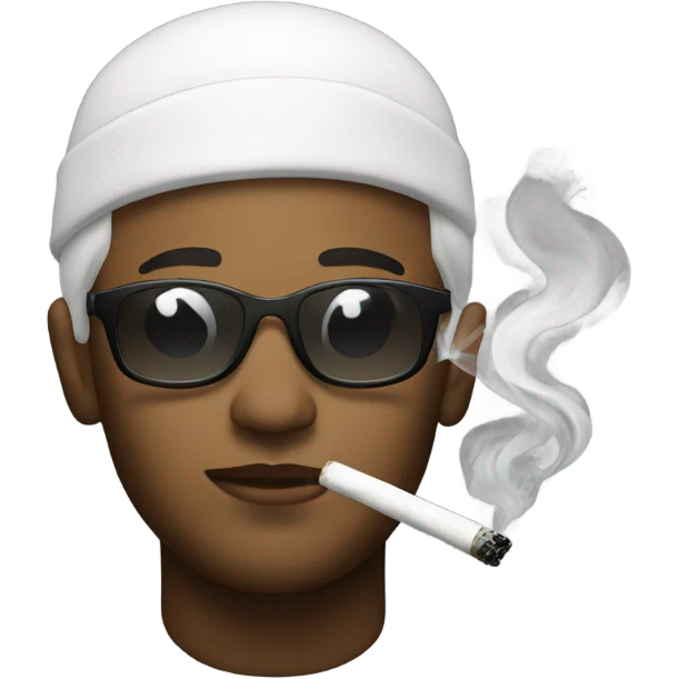 white Dj smoking emoji