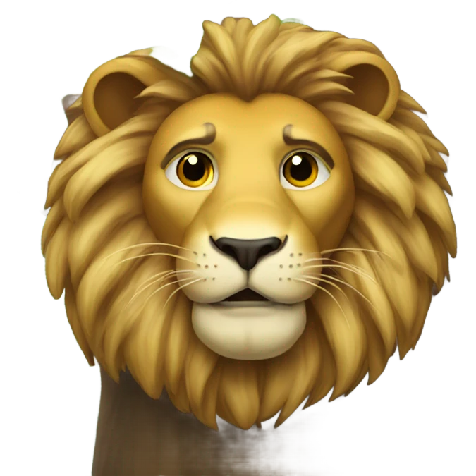 Lion on a tree emoji