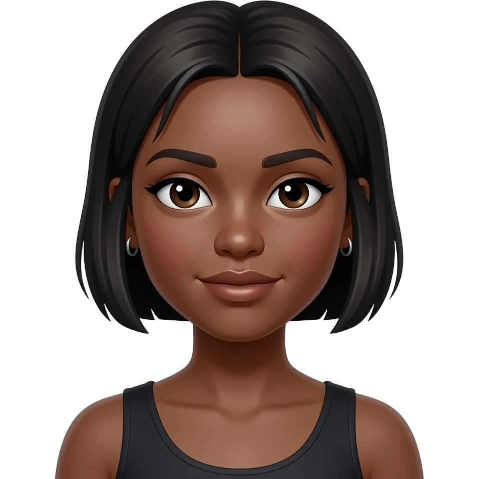 Dame un emoji humano de una mujer de piel morena, de pelo corto y con algunos piercings emoji