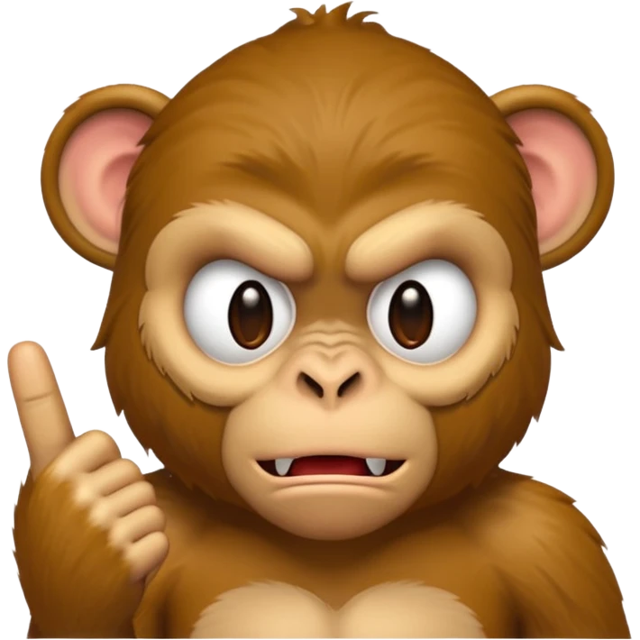 Monkey showing middle finger emoji