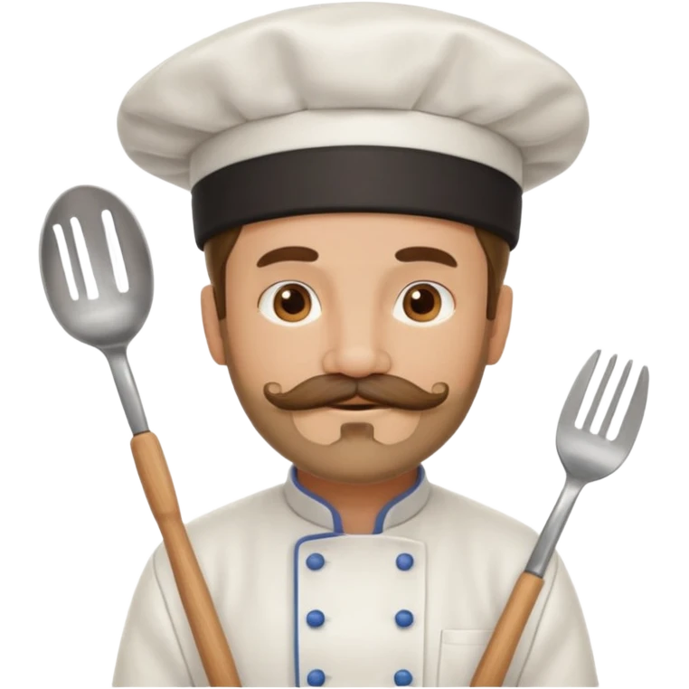 chef with mustache beard emoji