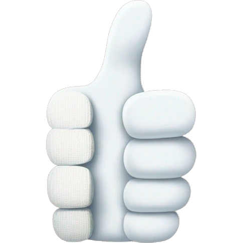 Thumbs up with half of a thumb in bandage emoji