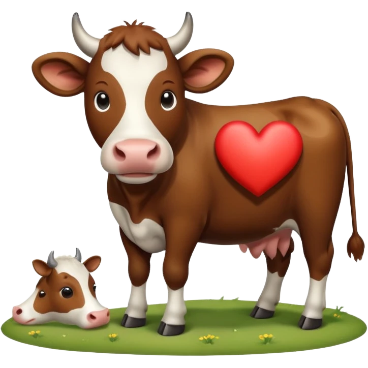 vaca con corazon para copiar y pegar en chat emoji