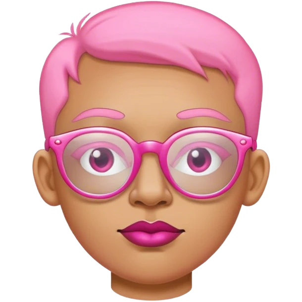 blunt grand ,aa with pink spects emoji
