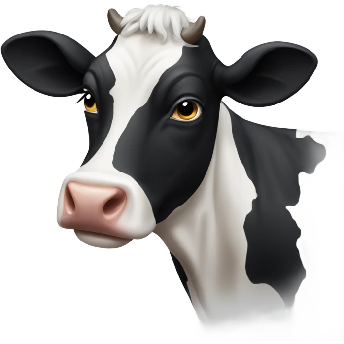 Black and white cow emoji