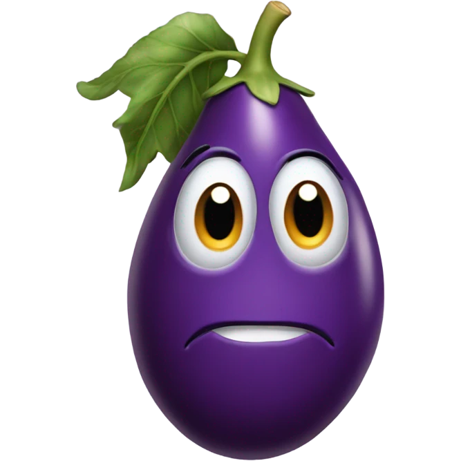 Eggplant nose emoji