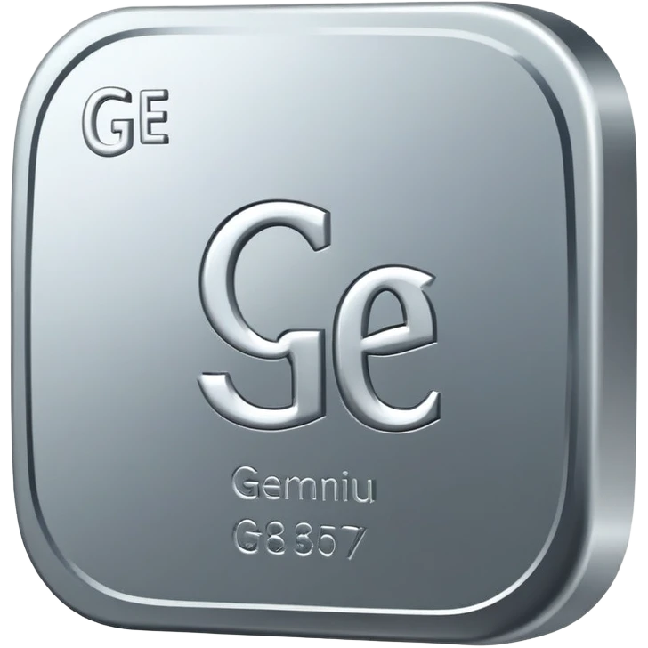 germanium element, chemical symbol Ge emoji