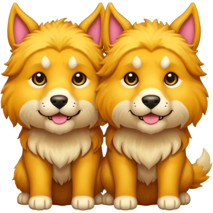 The three headed hound, cerberus. He is soft and cute emoji