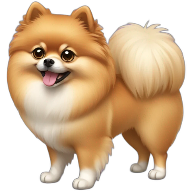Pomeranian full body emoji
