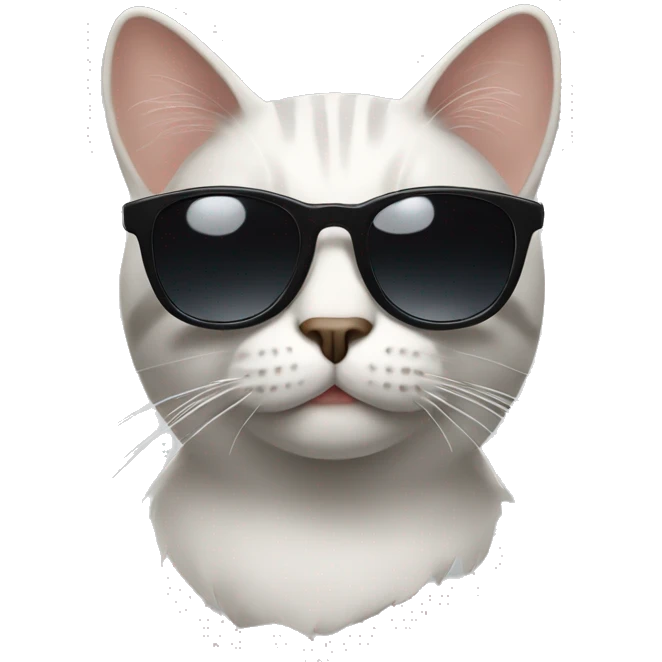 Cat with sunglasses emoji
