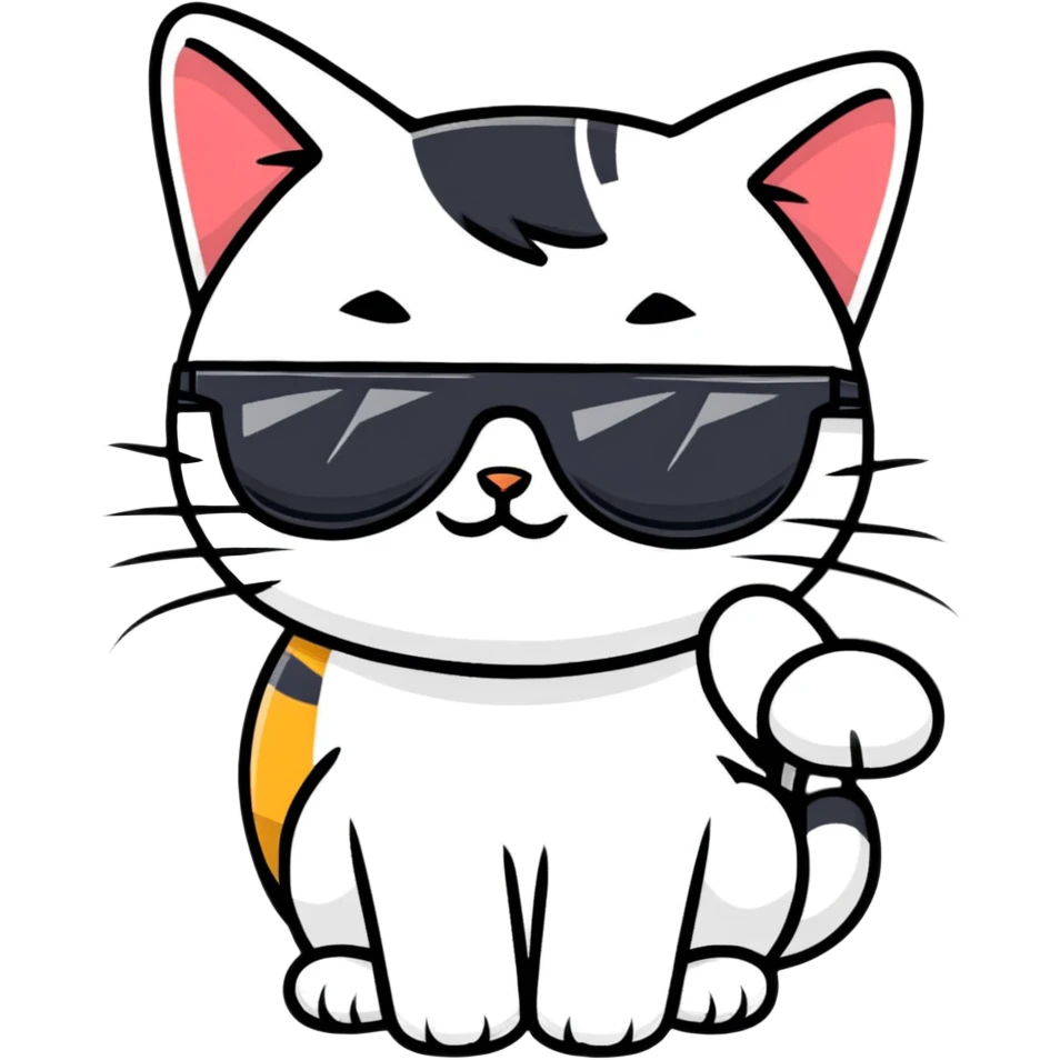 Cat with sunglasses emoji