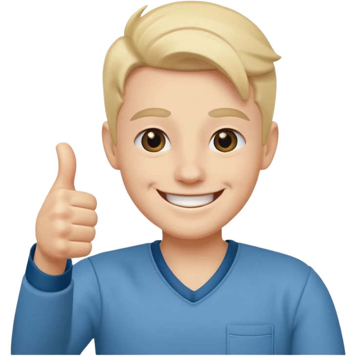 Gojo image smiling and with an thumb up emoji