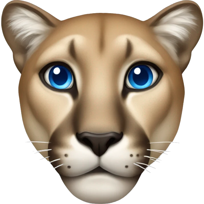 Cougar with blue eyes emoji