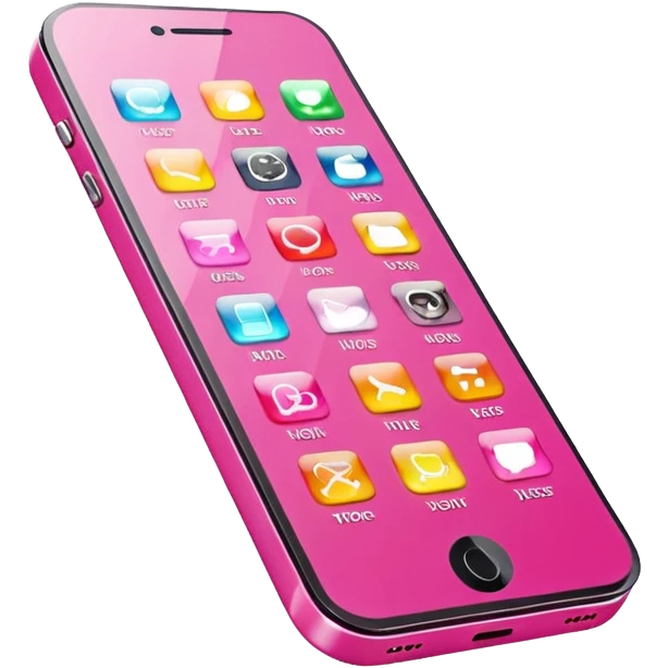 Pink 3D Phone widget  emoji