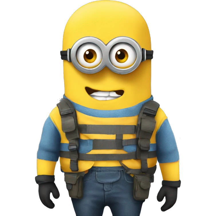 A minion in survival clothing emoji
