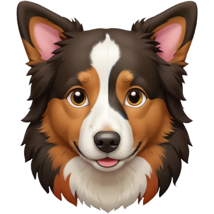 Colorful Border collie Dog, Border collie Portrait, Dog Sticker Clip art emoji