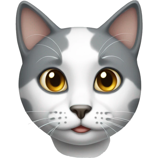 Grey and white cat emoji