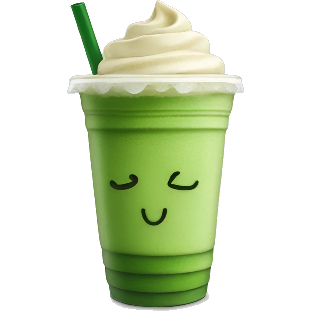 Frapptea boba matcha latte emoji