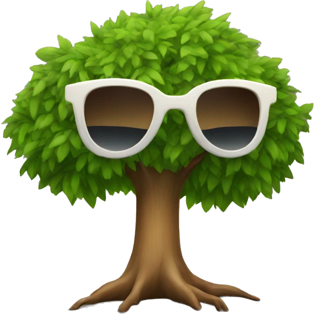 tree with sunglasses emoji