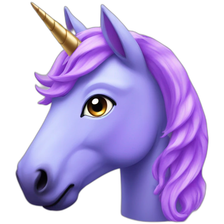 Purple unicorn emoji
