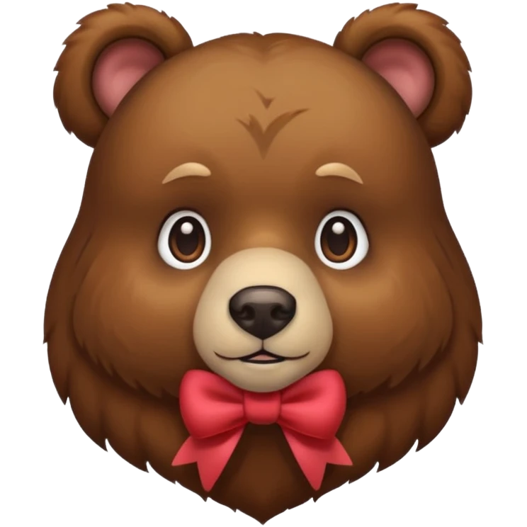 A bear with a bow emoji