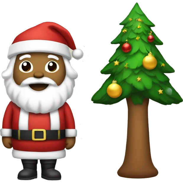 Santa and Christmas tree emoji