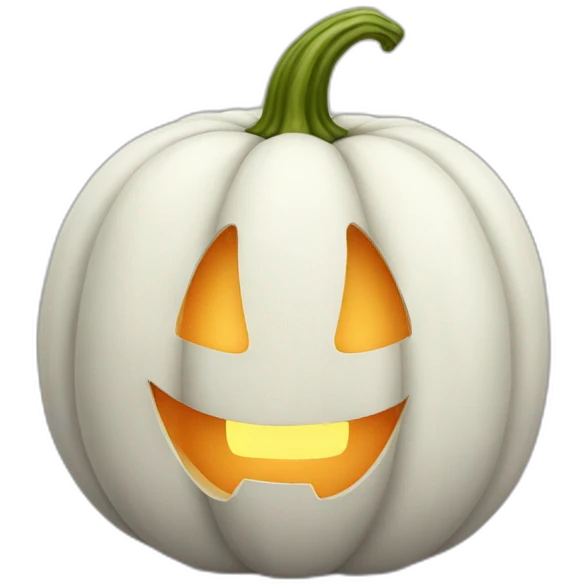 white pumpkin without face emoji