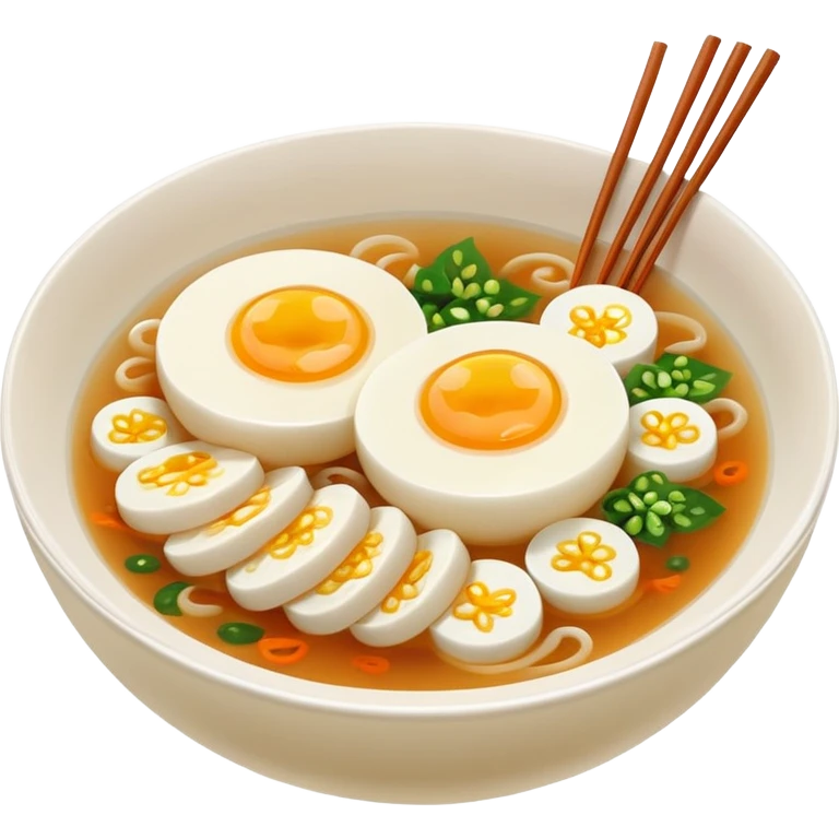 Make an emoji of tteokguk, a traditional Korean food. emoji