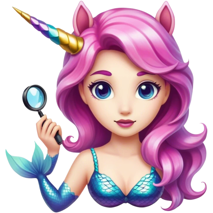 Vaca unicornio detective sirena emoji