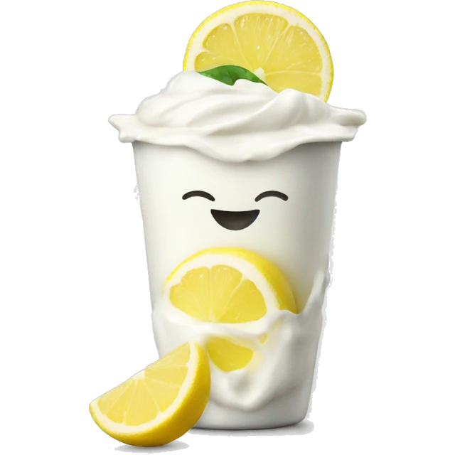 Yoghurt with lemon emoji