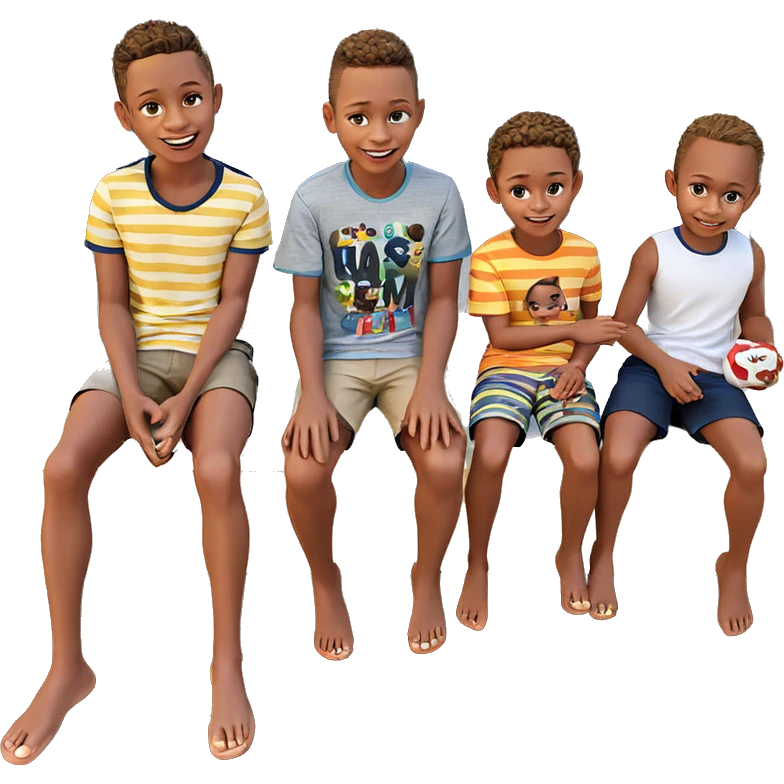 boys enjoying summer sunshine emoji