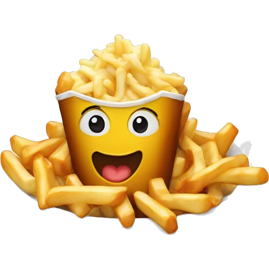Poutine qui mange une poutine emoji