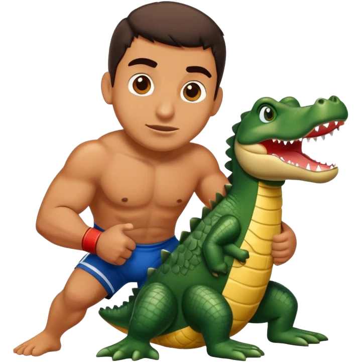 Pablo wrestling alligator emoji