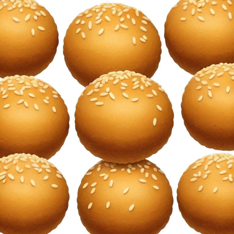 Chinese sesame ball (Jian Dui) with crispy outside and sweet filling emoji