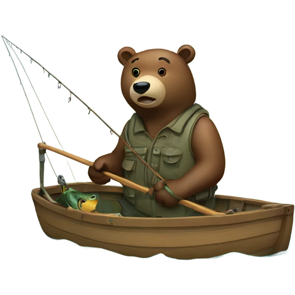 Bear fishing emoji