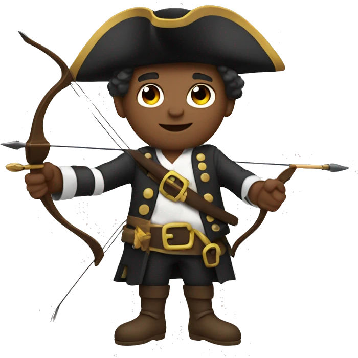 Pirate shooting a bow and arrow emoji