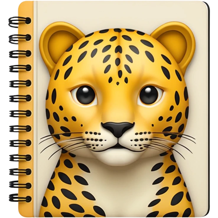 leopard patterned notebook emoji