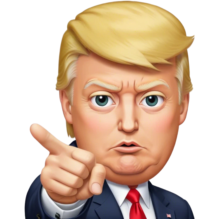 Donald Trump points his finger at the camera
realistic emoji