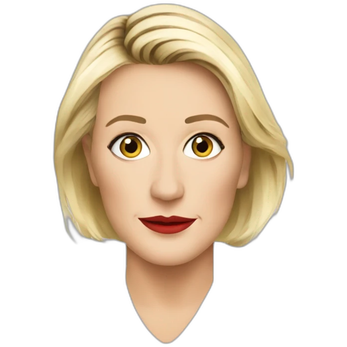 Marine lepen avec maquillage emoji