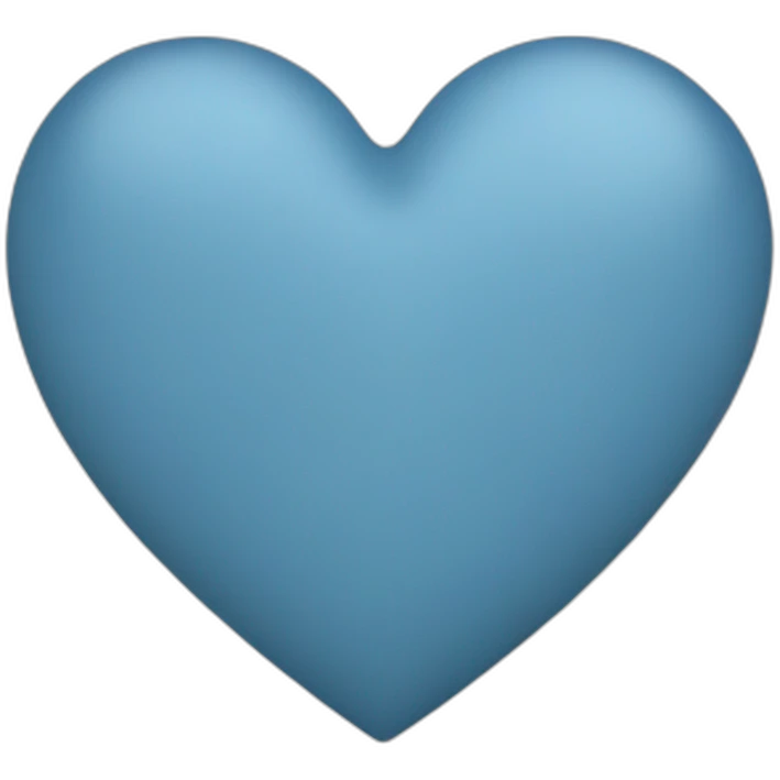 Dusty blue heart emoji