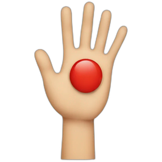 stop hand emoji
