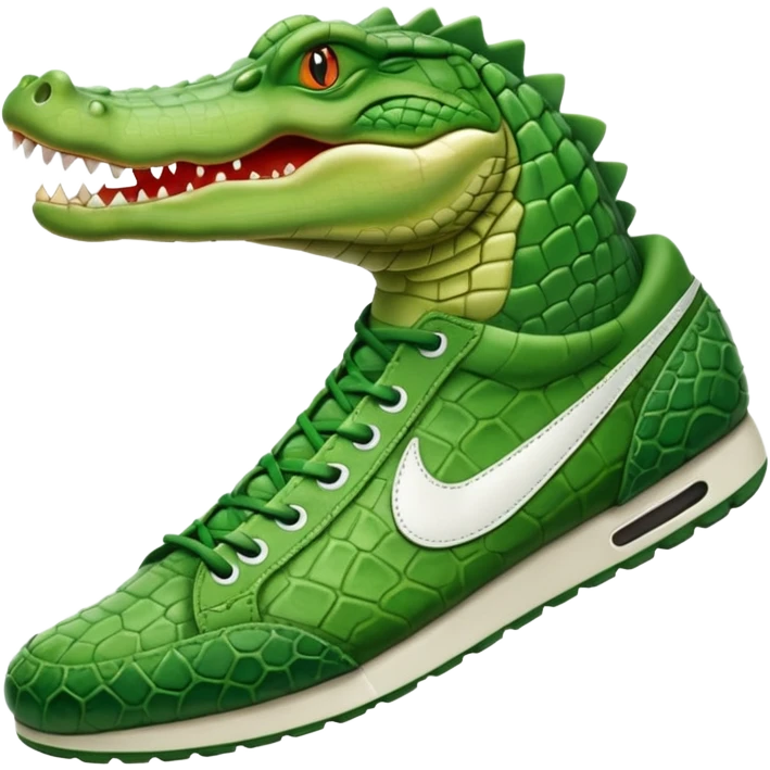 Un cocodrilo con zapatillas Nike emoji