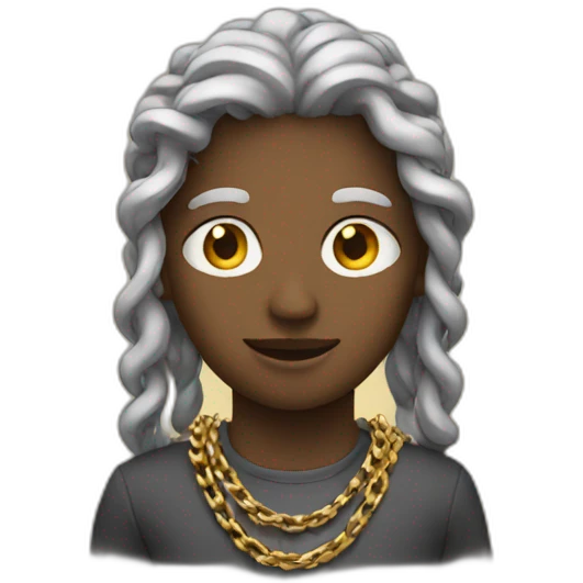 person with gold chains emoji