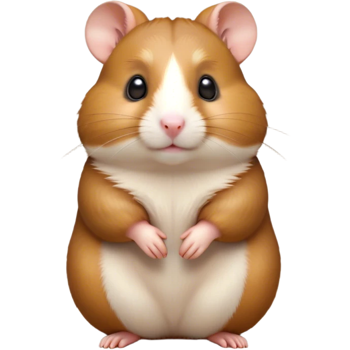 Cinematic Noble Brown Hamster Portrait Emoji, Poised and regal, with a tiny, compact build and a smooth, well-kept rich brown fur, deep-set soulful dark eyes, Simplified yet sharp and sophisticated features, highly detailed, glowing with a soft, dignified glow, high shine, intelligent and energetic, stylized with an air of miniature majesty, focused and attentive, soft glowing outline, capturing the essence of a watchful and confident rodent, so majestic it feels as though it could scurry out of the screen with effortless authority! emoji