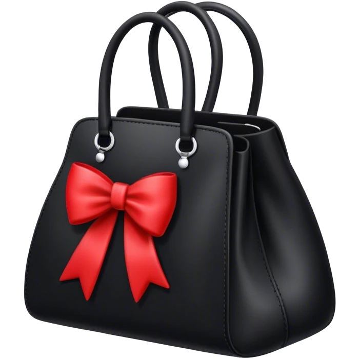 black bag with bows emoji