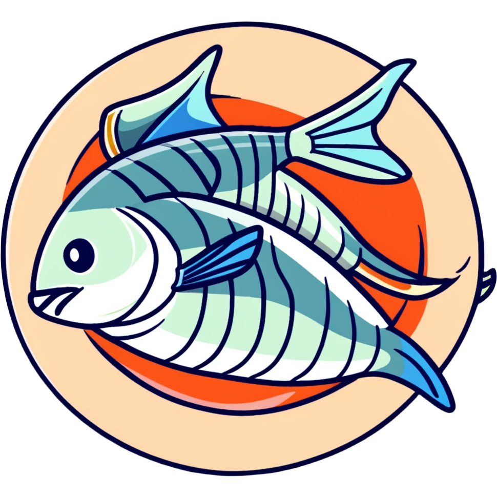 sliced mackerel sashimi arranged beautifully emoji