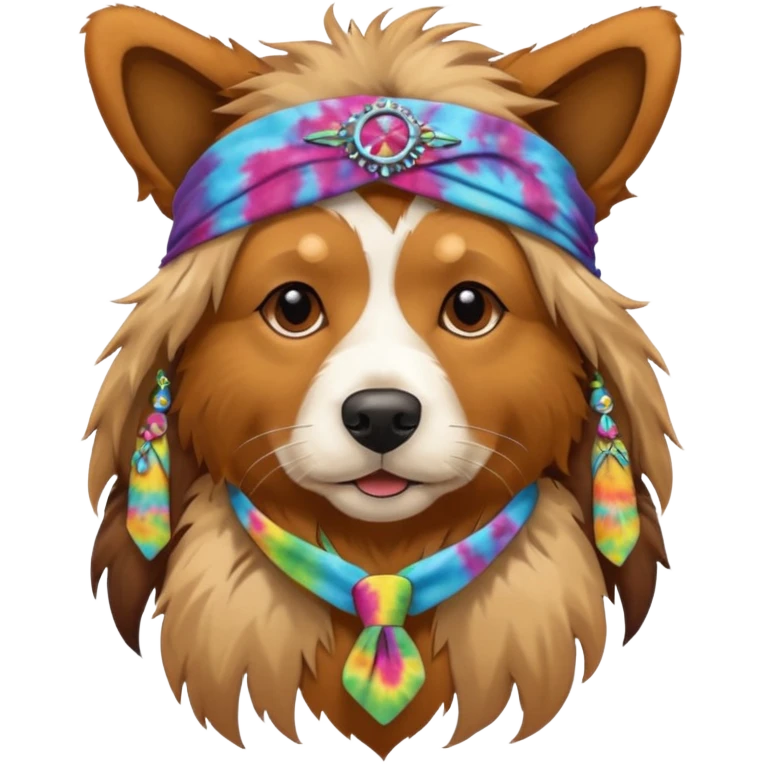 hippie dog emoji