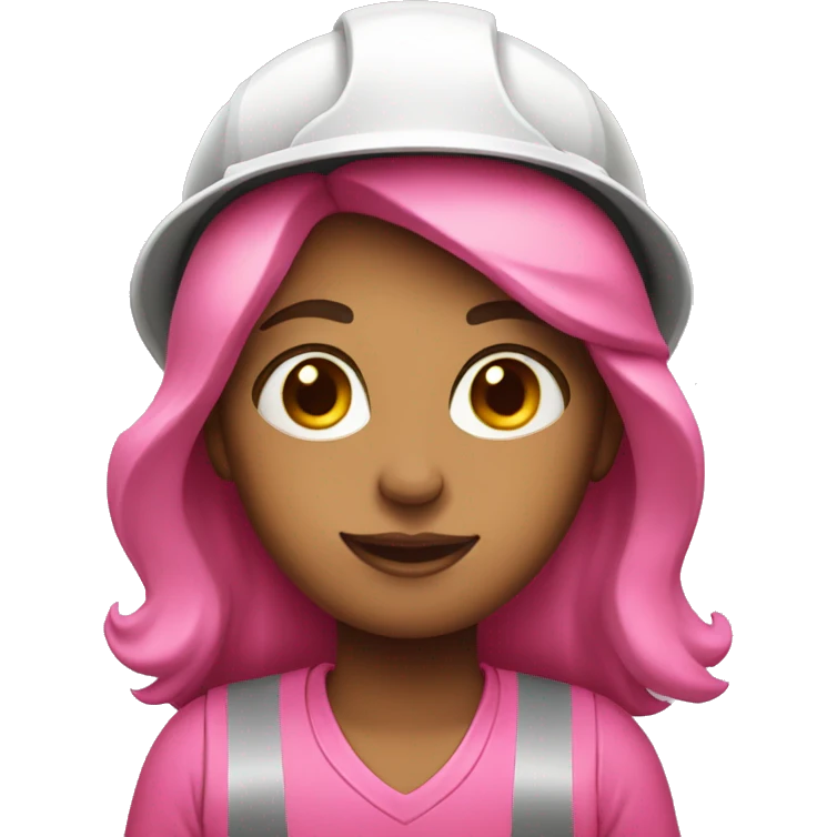 Pink construction girl emoji
