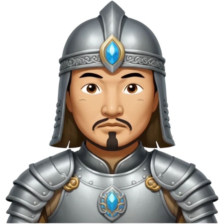 portrait of Genghis Khan in armor emoji